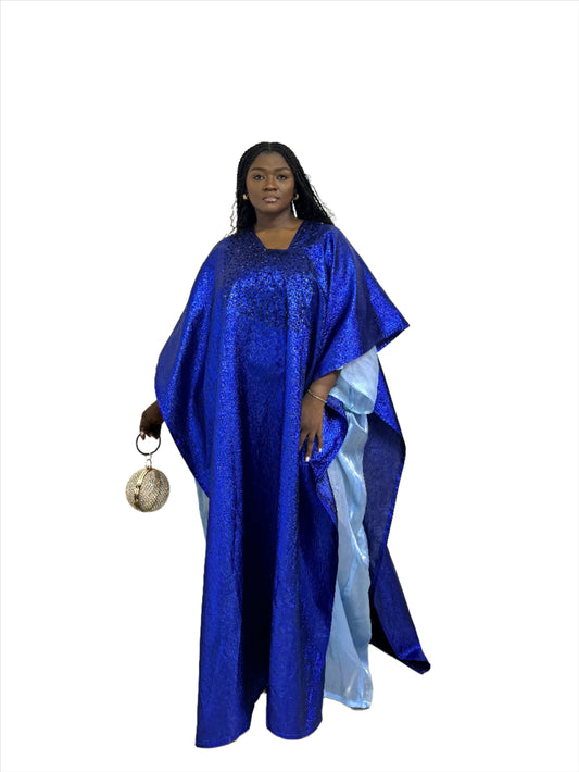 Royal Blue Boubou with Organza